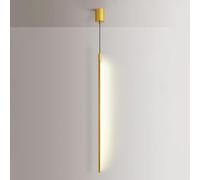 YCVAWEOD Lampe Suspendue linéaire dorée Minimaliste, plafonnier et Lustre à Longue Bande pour Salon et Chambre à Coucher, luminaire LED Moderne, décoration d'intérieur élégante LWX