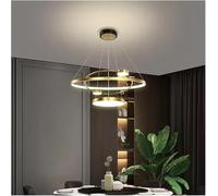 YCVAWEOD Lampes suspendues d'intérieur Modernes décoratives pour Chambre à Coucher et Salle à Manger, plafonniers LED pour luminaires intérieurs, plafonnier Contemporain (diamètre doré 80 cm) LWX