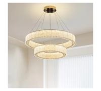 YCVAWEOD Lampes suspendues en Cristal de Luxe, luminaire décoratif d'intérieur, luminaire décoratif d'intérieur, idéal pour Une Villa, Un Salon, Une Salle à Manger ou Une Salle à Manger LWX