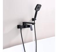 YCVAWEOD Le mélangeur de Douche Tape sur Le mélangeur de Bain Noir monté en remorque en Laiton à 3 moes Pomme de Douche et pseudonyme de Tuyau LWX