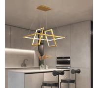 YCVAWEOD LED Moderne carré Cube Lustre éclairage Salle à Manger en métal doré 2/3 lumière Suspension Salon plafonnier luminaire éclairage, Applique Murale-lumière chaude-2lumière LWX