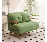 YCVAWEOD Lit de Chaise de Sommeil, chaises Libres Convertibles Confortables avec Dossier et Oreiller réglables à 6 Positions, canapé de Chaise Confortable pour Petits espaces, Bureau Vert 100cm LWX