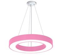 YCVAWEOD Luminaire Suspendu à LED de Couleur Moderne, Design Creux, éclairage Suspendu Rond Moderne, 1 Anneau, Lustre à LED, plafonnier pour Haut Plafond, Salon, Chambre à Coucher, Salle à Manger LWX