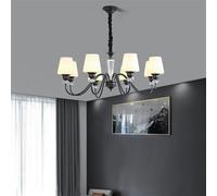 YCVAWEOD Lustre de Luxe en Laiton LED - Lampe à Suspension rétro à 8 lumières pour Salon, Restaurant, Chambre, Villa, hôtel et café - Luminaire créatif LWX