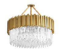 YCVAWEOD Lustre en Cristal Moderne plafonnier 75 cm Lampe à Suspension Ovale LED Suspension pour Salle à Manger Salon Chambre - luminaire élégant LWX
