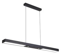 YCVAWEOD Lustre linéaire Moderne, Spot LED Noir, luminaire Suspendu en Acrylique, Bande Lumineuse Compatible avec Le Salon, Le Couloir, la Salle à Manger, Le Bureau, Les Lampes suspendues LWX