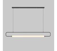 YCVAWEOD Lustre Moderne à Anneau doré - Suspension LED de 80 cm avec Abat-Jour en Acrylique pour îlot de Cuisine, Salle à Manger, entrée de Salon, Bureau, Bar, Lampe Suspendue linéaire élégante. LWX