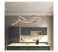 YCVAWEOD Lustre Moderne Pendentif LED lumières Salle à Manger de Luxe en Acier Pendentif Lustre Lampe dimmable Suspendre Les luminaires LED Luminarias, Lampe de Cuisine Suspendue LWX