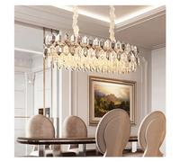 YCVAWEOD Lustres de Plafond en Cristal de lumière LED de Luxe Pendentif Lampe Suspendue Moderne Ovale Compatible avec Le décor de Salle à Manger, plafonnier LWX