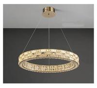YCVAWEOD Lustres en Cristal de Luxe LED lumières Lustre plafonniers Suspendus plafonnier Suspension Lustre décor à la Maison Pendentif lumière LWX