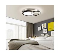 YCVAWEOD Lustres Plafonnier, Lampes Suspendues, Lustres LED Plafonnier LED Moderne Compatible avec Salon Chambre Étude Maison avec Télécommande Dimmable Rectangle Chande Noire LWX