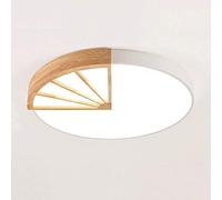 YCVAWEOD Lustres Plafonnier, Lampes Suspendues, Plafonnier Rond Ultra-Mince Plafonnier LED Abat-Jour Acrylique Intégré Panneau Plat Lumière Tricolore Lampes Réglables pour Éclairage F LWX