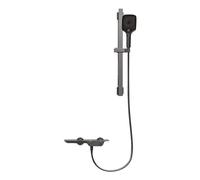 YCVAWEOD Mélangeur de Bain Mural Robinet de Baignoire en Cascade Gris Taps Kit de Rail de Douche (Gris a) LWX