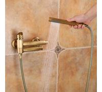 YCVAWEOD Mélangeur de Douche de Bain Moderne Tap Tapis de Baignoire Vintage avec Douche 2 Fonctions en Laiton Chaud et Froid LWX