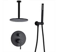 YCVAWEOD Mélangeur de Douche en Laiton Mural Ensemble système de Douche Complet avec Douche à Main et Pomme de Douche de précipitations Comprend Un Corps de soupape dissimulé pour Le Luxe Ultime. LWX