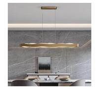 YCVAWEOD Moderne LED en Acier Inoxydable Bande ondulée lustres de Plafond lumière Or Noir Suspension Lampe Salon Salle à Manger Suspendu lumière décor, plafonnier LWX