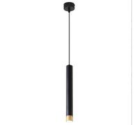 YCVAWEOD Noir, 40 cm, LED 5WD Lampe de Salle à Manger Lampe Suspendue cylindrique Moderne Minimalisme Chambre Table de Chevet Lampe Suspendue Lumière Neutre 4500 K Salon Escaliers Loft LWX
