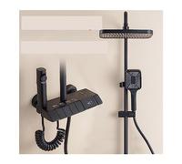 YCVAWEOD Panneau de Douche, Bakicth Digital Dowers Set Thermostatic Robinet Wall Murd Luxury Shower System Hot and Cold Bower Spa Spa Pain Down (Grey-B) LWX
