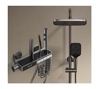 YCVAWEOD Panneau de Douche, LED Digital Shower Set Bathroom Hot Cold Boucheur Système de Douche Mur Mouc Spa Rainquette de Bain Piano Luxury Modern Torneiras (J Chaud et Froid) LWX