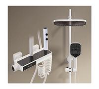 YCVAWEOD Panneau de Douche, LED Digital Shower Set Bathroom Hot Cold Boucheur Système de Douche Mur Mouc Spa Rainquette de Bain Piano Luxury Modern Torneiras (J Chaud et Froid) LWX