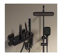 YCVAWEOD Panneau de Douche, LED Digital Shower Set Bathroom Hot Cold Boucheur Système de Douche Mur Mouc Spa Rainquette de Bain Piano Luxury Modern Torneiras (J Chaud et Froid) LWX