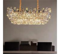 YCVAWEOD Pendentif en Cristal Moderne Chaners de Plafond de Luxe décoration de la Maison LED Lampe Suspendue pour Salon décor d éclairage de Lustre, Moderne LWX