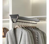 YCVAWEOD Pied de Placard Extensible réglable - Cintre de Garde-Robe coulissante Robuste, Rail de vêtements télescopique pour Solutions de Stockage organisées LWX