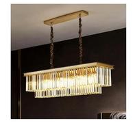 YCVAWEOD Plafonnier, Lampes suspendues LED rétro en métal doré, Lustre Suspendu en Cristal K9, Lampe à Suspension, luminaires de loft (Or L86 cm) LWX