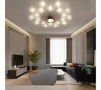 YCVAWEOD Plafonnier LED Moderne avec feu d'artifice, luminaire décoratif d'intérieur, idéal pour Une Chambre d'enfant ou Un Bureau, Finition dorée LWX