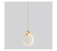 YCVAWEOD Plafonnier, lumière Minimaliste de Luxe Chambre Principale Lustre de Chevet Net Fond Rouge Mur Cristal Pendentif Chambre Petite Lampe à LED (D16 cm-Rond) LWX