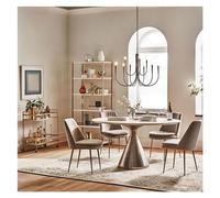 YCVAWEOD Plafonnier, V-intage Cuivre LED Lustre Salle À Manger Salon Or Lustre De Luxe LED Plafonnier Cuisine Décoration Éclairage Lustre Suspension (Noir 8 têtes, 3 Couleurs modifiables) LWX