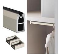 YCVAWEOD Pôle à vêtements Robuste pour la Garde-Robe, Canne à Placard en métal avec Support Final, vêtements de Suspension de vêtements de Suspension, Porte-Greffier d'organisateur de vestiaire