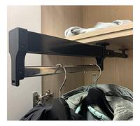 YCVAWEOD Porte-Organisation de vêtements réglables - Tiche de Placard d'extraction Extensible, Rail de Cintre de vêtements de tir, Pantalon Coulissant en Acier Tige de Suspension, Rack d'organisateur