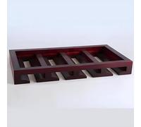 YCVAWEOD Porte-Verre à vin en Bois - Rangement sous Capuchon ou comptoir pour jusqu'à 12 Verres - Nizer à vin (Rouge, 47x25 cm / 18,5x9,8 Pouce) LWX