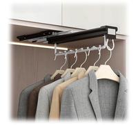 YCVAWEOD Pougro-Robe Push-Pull Rack de vêtements Robustes de vêtements de vêtements de Tenue de Tenue de vêtements rétractables Tie à vêtements Suspendus avec système de Tampon (Taille: 456 mm) LWX