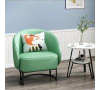 YCVAWEOD PU Moderne Accent Fauteuil luxurant Gold Frame des chaises de Baril Accent Modernes, Fauteuil rembourré pour Chambre, pour Le Salon, Chambre, Bureau 3 LWX