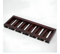 YCVAWEOD Rack de Porte-Verre à vin en Bois - Rangement sous Capuchon ou comptoir pour jusqu'à 12 Verres - Style rétro, 70x25 cm (27,5x9,8 Pouce) - Parfait pour Le décor de Bar à Domicile LWX