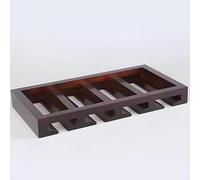 YCVAWEOD Rack de Verre à vin en Bois, Rangement sous-Compteur ou comptoir pour jusqu'à 12 Verres, Style rétro, 47x25 cm (18,5x9,8 Pouces) - Parfait pour Le Bar et la Cuisine à la Maison LWX
