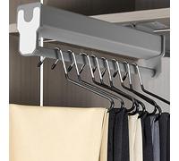 YCVAWEOD Rack d'organisateur de Tige de Placard réglable pour Pantalons et Manteaux Rack de Rangement de Garde-Robe coulissante Extensible (Gris 50 cm / 20 Pouces) LWX