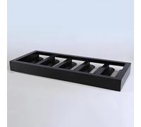 YCVAWEOD Rack en Verre à vin en Bois - Nizer sous-Compteur ou comptoir pour jusqu'à 12 Verres - Finition Noire élégante (58x25 cm / 22,8x9,8 Pouce) LWX