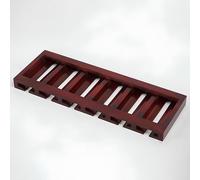 YCVAWEOD Rack en Verre à vin en Bois - sous Le Rangement de l'armoire ou de comptoir pour jusqu'à 12 Verres - Finition Rouge élégante, 70x25 cm / 27,5x9,8 Pouces - Parfait pour Le Bar ou la Cuisine à