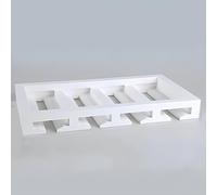 YCVAWEOD Rack en Verre à vin en Bois U2013 sous Le Rangement d'armoire ou de comptoir pour jusqu'à 12 Verres, 47x25cm (18,5x9,8 Pouces), Blanc u2013 Parfait pour Le Bar ou la Cuisine à la Maison