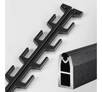 YCVAWEOD Rail de Garde-Robe Noir à Hauteur réglable avec Bande antidérapante, étendurs de Racks de placards en métal pour Organisateur de Stockage de vêtements, Support de Cintre (50 cm et 80 cm) LWX