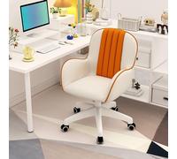 YCVAWEOD Réception du Bureau de Bureau Chaise de Bureau, Chaise d'ordinateur avec accoudoirs, Chaise pivotante réglable en Hauteur avec Fonction d'inclinaison, Chaise en Cuir PU LWX