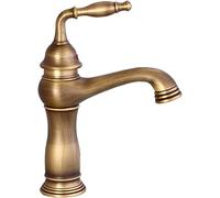 YCVAWEOD Retro Full Copper Hot and Cold Salle Bathroom Basin Robinet Vintage Vintage All-Brass Kitchen Vanity Mixer Taps Antique Restaurant Hotel Club Faucet Communal Single HOL, LWX