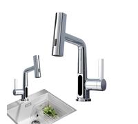 YCVAWEOD Robinet de Cascade Rotatif avec pulvérisateur Tapisseur de Distributeur d'eau Chaude et à Eau Froide pour la Cuisine et l'évier de la Salle de Bain LWX