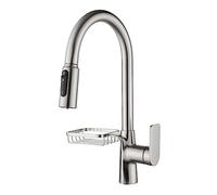 YCVAWEOD Robinet de Cuisine à 3 Voies avec Putain de pulvérisateur pivotant pivotant évier Multifonctionnel Tap Polyvalent 3 Fonction Robinet de Cuisine pour Un Nettoyage et Une Cuisson faciles LWX