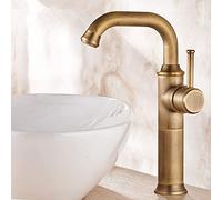 YCVAWEOD Robinet de Salle de Bain Évier de Cuisine Tap Retro Basin à Levier Simple BUBLER avec Aliments RÉGLABLES À VALVES CÉRAMIQUES Chaudes ET CERRIQUE FINILISATION en Laiton pour Les Toilettes et