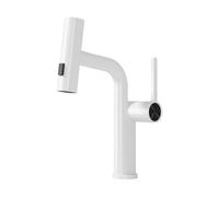 YCVAWEOD Robinet en Cascade, Toilettes en Retrait, évier, Bassin, Bassin sous Le Contre -Couleur, Robinet d'eau Chaude et Froide, Chrome (tuyauterie) LWX