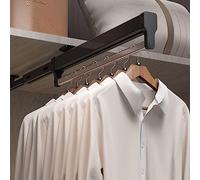 YCVAWEOD Rodue de Tire-Great rétractable - Cintre de vêtements Extensible réglable avec Rail Coulissant, Cintre de Garde-Robe en Service Lourd, Conception d'économie d'espace, Prend en Charge 25